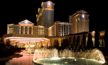 The fountains in front of Caesar's Palace  