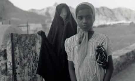 Two young Arab girls in 1950s Yemen.