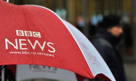 A BBC News umbrella