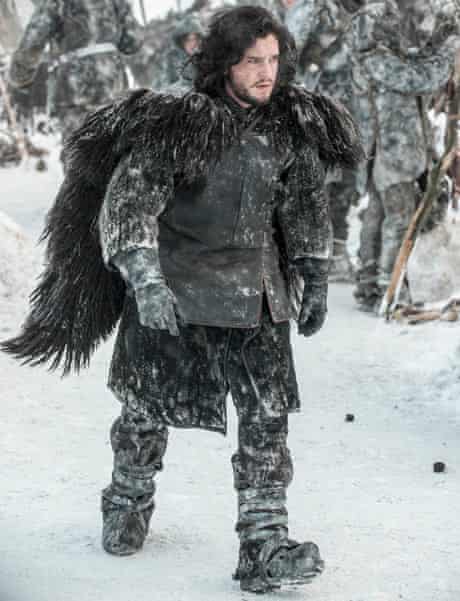 Kit Harrington as Jon Snow on location in Iceland