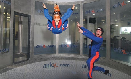 Indoor skydiving at airkix