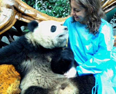 Hadley with her panda