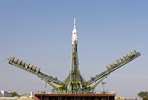 Soyuz spacecraft: The Russian Soyuz TMA-16 booster rocket