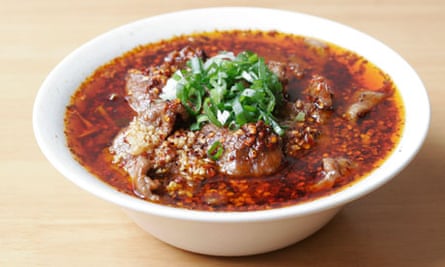 Sliced beef Sichuan-style at Chilli Cool restaurant