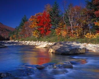 Autumn colours in Saco Valley White Mountains, New Hampshire