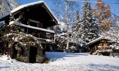 Stephen's Mazot hut (left) and Brigitte's Mazot in Chamonix
