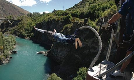 Get down … Kawarau Bridge, Queenstown, New Zealand.