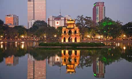 Vietnam, Hanoi, Hoan Kiem Lake, Turtle Pagoda