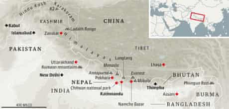 Himalayan Mountain Peaks Map Trekking In The Himalayas: How To Do It | Walking Holidays | The Guardian Himalayan Mountain Peaks Map Trekking In The Himalayas: How To Do It | Walking Holidays | The Guardian