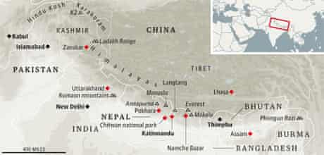 Himalayas map