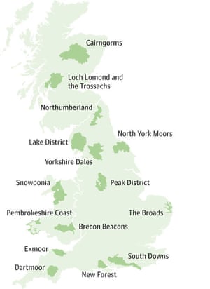 UK national parks maps