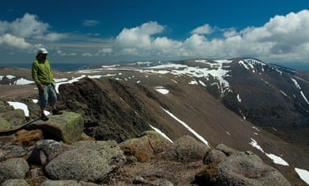 Ben Macdui, the second highest mountain in Britain, from Braeriach, the third highest.Cairngorm Nati