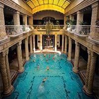 Indoor baths at Budapest's Gellert Hotel.