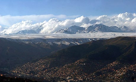 The highlands surrounding Bolivian capital La Paz