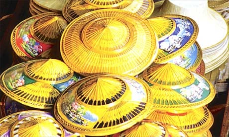 Hats for sale in Bangkok market