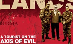 Tony Wheeler with armed guards pictured on the front of his book Bad Lands