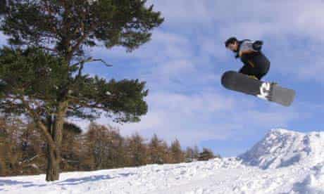 Snowboarding in England