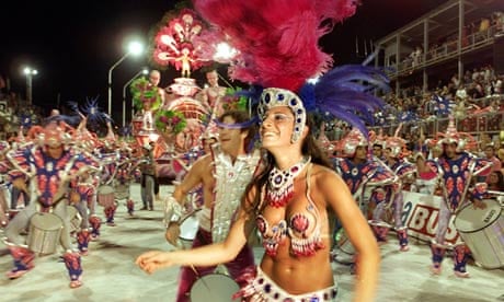 Parade dancers at the Gualeguaychu carnival, Argentina