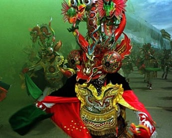 Diablada dancer at Oruru carnival, Bolivia