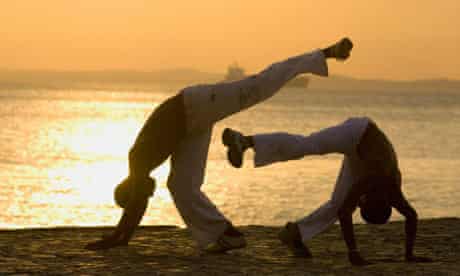 People doing Capoeira in Brazil