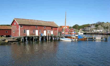 Boathouses, Koster Islands, Sweden's marine national park