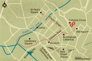 Birmingham City Centre Map Walking route: Birmingham city centre | Travel | The Guardian Birmingham City Centre Map Walking route: Birmingham city centre | Travel | The Guardian
