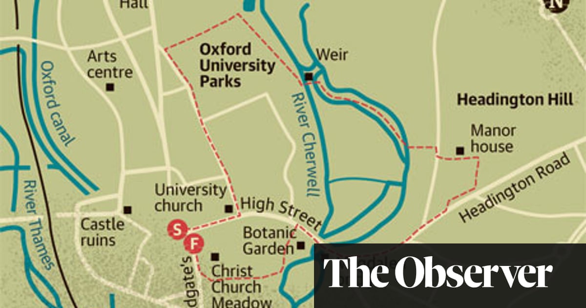 Walking Route Oxford University Parks Oxford Holidays The Guardian Map A Walking Route