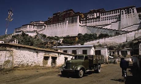 Street Below Potola Palace, Lhasa, Tibet