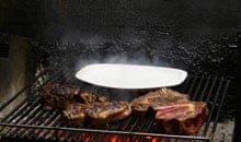 Steaks on the grill at Alorrenea, Spain
