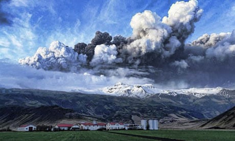 Volcanic ash rises from Eyjafjallajokull glacier in Iceland