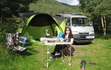 Debbie Lawson camping in Norway