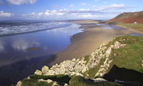 Rhosilli Bay on the Gower Peninsula in South Wales