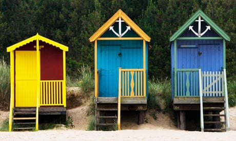Beach Huts in Wells, Norfolk, UK