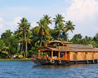 Houseboat on the Kerala Backwaters, India