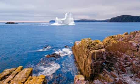 An iceberg floats off eastern Newfoundland, Canada.