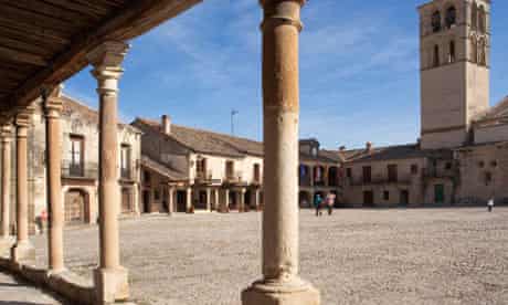 The main square of Pedraza, Spain