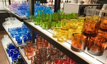 Colourful glasses on sale at littala