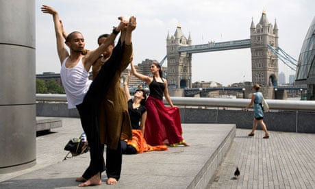 Dancing at Tower Bridge