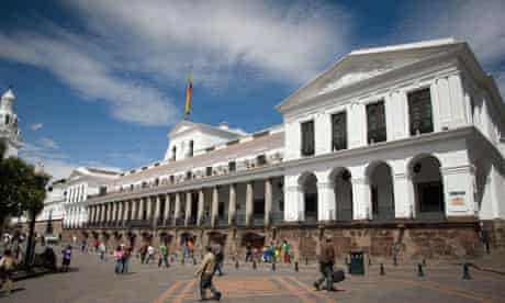The Presidential Palace in Quito old town, Ecuador 