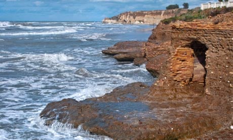 anzio beach italy shack waves ruins travel villa rome aug