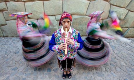Give us a twirl … traditional dancers in Cusco, Peru