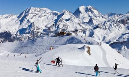 Skiing, the Three Valleys, France