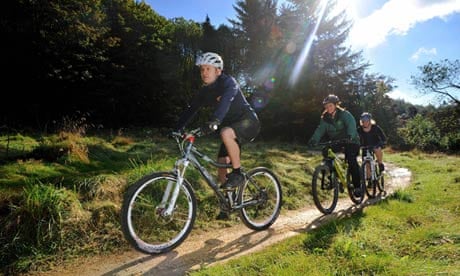 Cycling in Dalby Forest, North York Moors national park