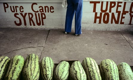 Watermelons at a roadside stand in Cottondale in the Florida panhandle
