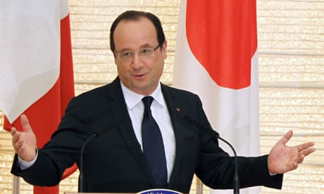 French President Francois Hollande in Japan