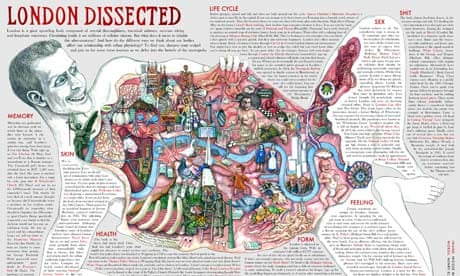 London dissected, a map by Curiocity
