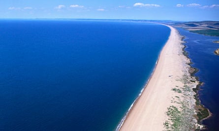 Aerial View of Chesil Beach