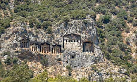 Lycian rock graves, Dalyan, Turkey