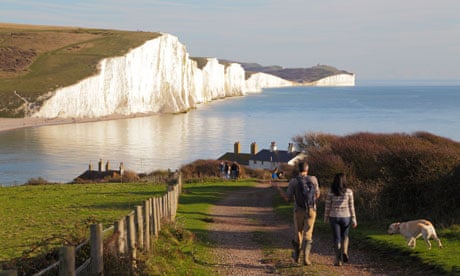 Seven Sisters cliffs and coastline viewed from Seaford Head