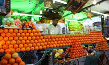 Vendeur de jus d'orange, place Djemaa el Fna, Marrakech 